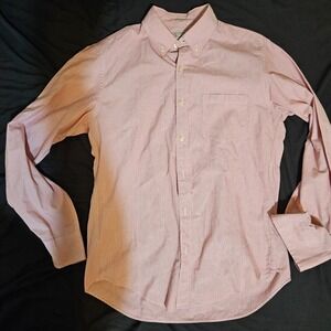 J.Crew Mens Slim Fit Button Shirt Long Sleeve Size Med Peach 49208